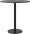 vidaXL - Tafelblad - Ø40x0,8 - cm - gehard - glas - met - marmeren - design - zwart
