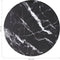 vidaXL - Tafelblad - Ø50x0,8 - cm - gehard - glas - met - marmeren - design - zwart