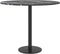 vidaXL - Tafelblad - Ø50x0,8 - cm - gehard - glas - met - marmeren - design - zwart