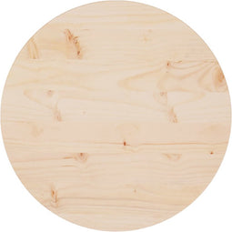 vidaXL - Tafelblad - Ø50x2,5 - cm - massief - grenenhout