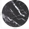 vidaXL - Tafelblad - Ø60x0,8 - cm - gehard - glas - met - marmeren - design - zwart