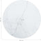 vidaXL - Tafelblad - Ø60x0,8 - cm - gehard - glas - met - marmeren - design - wit