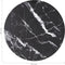 vidaXL - Tafelblad - Ø70x0,8 - cm - gehard - glas - met - marmeren - design - zwart