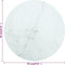 vidaXL - Tafelblad - Ø70x0,8 - cm - gehard - glas - met - marmeren - design - wit