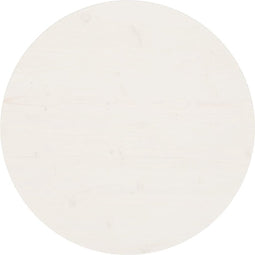 vidaXL - Tafelblad - Ø70x2,5 - cm - massief - grenenhout - wit