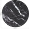 vidaXL - Tafelblad - Ø80x1 - cm - gehard - glas - met - marmeren - design - zwart