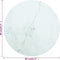 vidaXL - Tafelblad - Ø80x1 - cm - gehard - glas - met - marmeren - design - wit