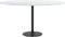vidaXL - Tafelblad - Ø80x1 - cm - gehard - glas - met - marmeren - design - wit
