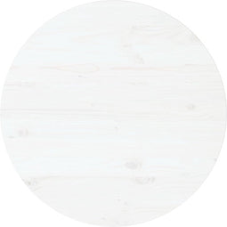 vidaXL - Tafelblad - Ø80x2,5 - cm - massief - grenenhout - wit