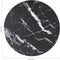 vidaXL - Tafelblad - Ø90x1 - cm - gehard - glas - met - marmeren - design - zwart