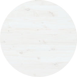 vidaXL - Tafelblad - Ø90x2,5 - cm - massief - grenenhout - wit