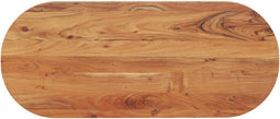 vidaXL - Tafelblad - ovaal - 100x40x2,5 - cm - massief - acaciahout