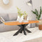 vidaXL - Tafelblad - ovaal - 100x40x2,5 - cm - massief - acaciahout
