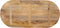 vidaXL - Tafelblad - ovaal - 100x40x2,5 - cm - massief - mangohout