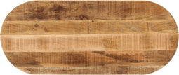 vidaXL - Tafelblad - ovaal - 100x40x2,5 - cm - massief - ruw - mangohout