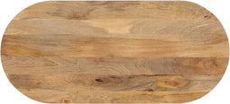 vidaXL - Tafelblad - ovaal - 110x40x2,5 - cm - massief - mangohout