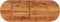 vidaXL - Tafelblad - ovaal - 110x40x3,8 - cm - massief - acaciahout