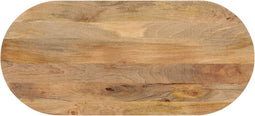 vidaXL - Tafelblad - ovaal - 110x50x2,5 - cm - massief - mangohout