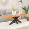 vidaXL - Tafelblad - ovaal - 110x50x3,8 - cm - massief - acaciahout