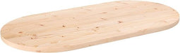 vidaXL - Tafelblad - ovaal - 110x55x2,5 - cm - massief - grenenhout