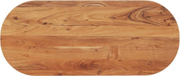 vidaXL - Tafelblad - ovaal - 120x50x2,5 - cm - massief - acaciahout