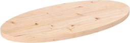 vidaXL - Tafelblad - ovaal - 60x30x2,5 - cm - massief - grenenhout