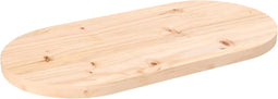 vidaXL - Tafelblad - ovaal - 60x30x2,5 - cm - massief - grenenhout