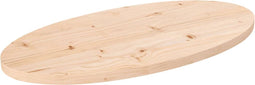 vidaXL - Tafelblad - ovaal - 70x35x2,5 - cm - massief - grenenhout