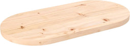 vidaXL - Tafelblad - ovaal - 70x35x2,5 - cm - massief - grenenhout