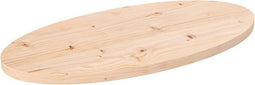 vidaXL - Tafelblad - ovaal - 80x40x2,5 - cm - massief - grenenhout