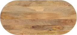 vidaXL - Tafelblad - ovaal - 90x40x2,5 - cm - massief - mangohout
