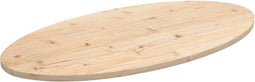 vidaXL - Tafelblad - ovaal - 90x45x2,5 - cm - massief - grenenhout