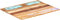 vidaXL - Tafelblad - rechthoekig - 15-16 - mm - 70x90 - cm - massief - gerecycled - hout