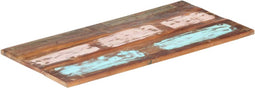 vidaXL - Tafelblad - rechthoekig - 25-27 - mm - 60x100cm - massief - gerecycled - hout