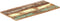 vidaXL - Tafelblad - rechthoekig - 25-27 - mm - 60x100cm - massief - gerecycled - hout
