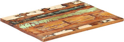 vidaXL - Tafelblad - rechthoekig - 25-27 - mm - 60x80 - cm - massief - gerecycled - hout