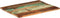 vidaXL - Tafelblad - rechthoekig - 25-27 - mm - 60x80 - cm - massief - gerecycled - hout