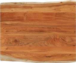 vidaXL - Tafelblad - rechthoekig - natuurlijke - rand - 100x80x2,5 - cm - acaciahout