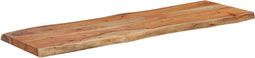 vidaXL - Tafelblad - rechthoekig - natuurlijke - rand - 110x40x2,5 - cm - acaciahout