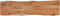 vidaXL - Tafelblad - rechthoekig - natuurlijke - rand - 180x40x2,5 - cm - acaciahout