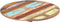 vidaXL - Tafelblad - rond - 15-16 - mm - 70 - cm - massief - gerecycled - hout