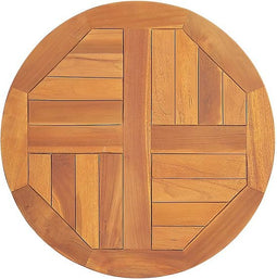 vidaXL - Tafelblad - rond - 2,5 - cm - 50 - cm - massief - teakhout