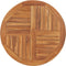 vidaXL - Tafelblad - rond - 2,5 - cm - 80 - cm - massief - teakhout