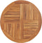 vidaXL - Tafelblad - rond - 2,5 - cm - 80 - cm - massief - teakhout