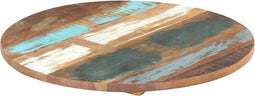 vidaXL - Tafelblad - rond - 25-27 - mm - 40 - cm - massief - gerecycled - hout