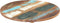 vidaXL - Tafelblad - rond - 25-27 - mm - 60 - cm - massief - gerecycled - hout