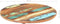 vidaXL - Tafelblad - rond - 25-27 - mm - 60 - cm - massief - gerecycled - hout