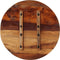 vidaXL - Tafelblad - rond - 25-27 - mm - 60 - cm - massief - gerecycled - hout