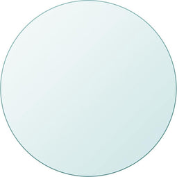 vidaXL - Tafelblad - rond - 500 - mm - gehard - glas