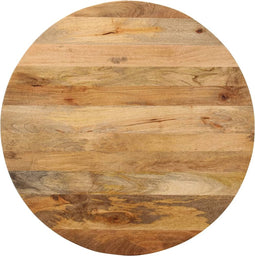 vidaXL - Tafelblad - rond - Ã - 90x2,5 - cm - massief - ruw - mangohout